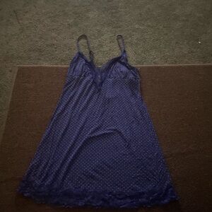 Blue slip dress